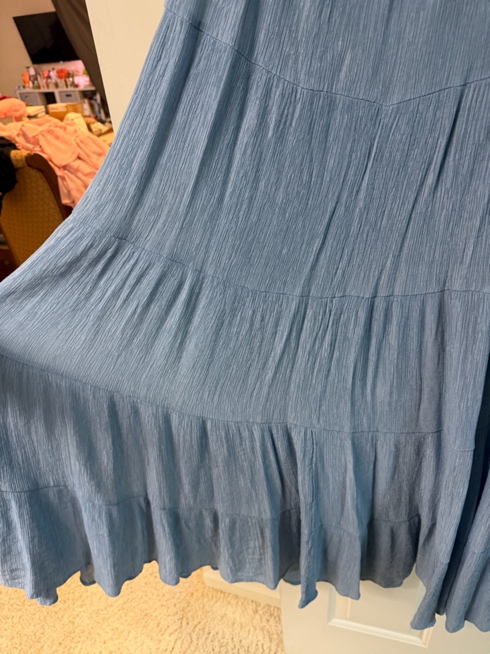 Georgia Ruffle Maxi Dress - Light Blue - Picture 10 of 10